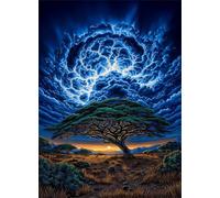 Fantasy Landscape Tree 100 Piece Jigsaw Puzzle for Adults, Creativity, Challenging and Difficult Puzzle, Brain Teaser Puzzles for Adults 100 Pieces for The Whole for Women, Men