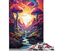 Fantasy Landscape Under Sunset 500 Piece Jigsaw Puzzle for Adult Toy Intellectual Game Educational Game for Adult Stress Relief Home Decoration 500pcs (52x38cm)
