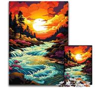 Fantasy Landscape Under Sunset Jigsaw Puzzles 1000 Pieces for Adults Puzzles for Adults Perfect for Teenagers Family Bonding Brain Teaser & DIY Home Decor Gift 1000 PCS(38x26cm)