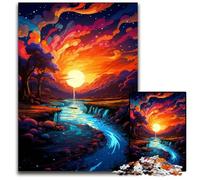 Fantasy Landscape Under Sunset Jigsaws 1000 Pieces for Adults Puzzles for Adults Challenging Brain Teaser for Teenagers, Family Game Night Fun 1000 PCS(75x50cm)
