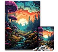 Fantasy Landscape Under Sunset Puzzles for 1000 Piece Wooden Jigsaw Puzzles for Adults for Home Decor & Holiday Fun 1000 PCS(75x50cm)