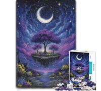 Fantasy Landscape with Floating Island and Mo Jigsaw Puzzle, 1000 Piece | A classic paper puzzle on calm nights for relaxed downtime.