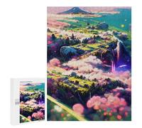 Fantasy Landscape with Luminous Elements: New Year Decoration, 500 PCS Jigsaw Puzzle for Adults - for Detail-Focused Puzzlers