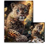 Fantasy Leopard Adult Jigsaw Puzzles 1000 Pieces Puzzles for Adults Ideal for Lover, Perfect Christmas, New Year, Valentine's Gift 50x75CM/19.68x29.52inch
