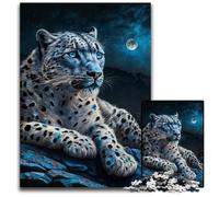 Fantasy Leopard Adult Jigsaw Puzzles 1000 Pieces Wooden Jigsaw Puzzles for Adults Perfect DIY Art Decor Or Birthday Gift 50x75CM/19.68x29.52inch