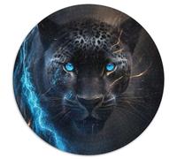 Fantasy Leopard Jigsaw Puzzles for Adults 1000 Piece Round Jigsaw Puzzle 1000 Pieces Family Activity, Brain Teaser, Home Decor, 67.5x67.5cm
