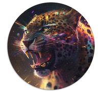 Fantasy Leopard Puzzles 1000 Pieces for Adults 1000 Pieces Round Puzzles for Adults Ideal for Lover, Perfect Christmas, New Year, Valentine's Gift 67.5x67.5cm