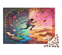 Fantasy Library Adventure 1000 Piece Jigsaw Puzzle Paper for Adults Magical Journey Puzzle Game for Family Focus Home Gift Relaxation 52x38cm/1000pcs