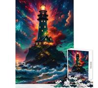 Fantasy Lighthouse Jigsaws 1000 Pieces for Teenagers Stimulate Active Brain And Mind Gentle Relaxing Fun Activity (38X52cm)