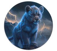 Fantasy Lion Cub-mythical Creature Art 1000 Piece Jigsaw Puzzle Adults Jigsaw Gifts Round Puzzles Home Decoration And Kid 1000pcs (67.5x67.5cm)