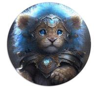 Fantasy Lion Jigsaw Puzzles 1000 Pieces for Adults Round Puzzle 1000 Pieces Jigsaw High-Difficulty Brain Teaser for Teenagers 67.5x67.5cm