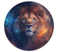 Fantasy Lion Jigsaw Puzzles for Adults 1000 Piece Round Jigsaw Puzzle 1000 Pieces Family Activity, Brain Teaser, Home Decor, 67.5x67.5cm