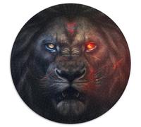 Fantasy Lion Jigsaw Puzzles for Adults 1000 Piece Round Jigsaw Puzzle 1000 Pieces Family Activity, Brain Teaser, Home Decor, 67.5x67.5cm