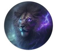 Fantasy Lion Jigsaw Puzzles for Adults 1000 Piece Round Puzzle 1000 Pieces Jigsaw Perfect for Teenagers & Home Decor 67.5x67.5cm