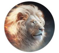 Fantasy Lion Jigsaw Puzzles for Adults 1000 Piece Round Puzzle 1000 Pieces Jigsaw Perfect for Teenagers & Home Decor 67.5x67.5cm