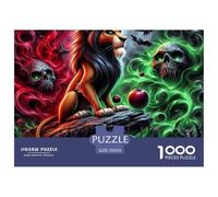 Fantasy Lion Magic Scene 1000 Piece Jigsaw Puzzle Paper for Adults Skull Artwork Focus Family Leisure Home Decoration Relaxation Gift 70x50cm/1000pcs 70x50cm/1000pcs