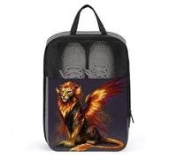 Fantasy Lion-Phoenix Hybrid Shoe Bag for Travel Daily Use Anti-dust Storage Carrier Golf Shoe Pouch