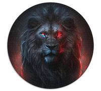 Fantasy Lion Puzzles for 1000 Piece 1000-Piece Round Jigsaw Puzzle Ideal for Lover, Perfect Christmas, New Year, Valentine's Gift 67.5x67.5cm