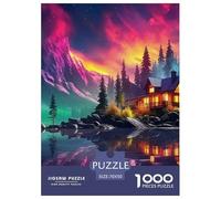 Fantasy Lodge by The Lake Jigsaw Puzzle 1000 Pieces Relaxing Entertainment Adults Teens Fantasy World Premium Box Poster 70x50cm/1000pcs