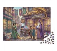 Fantasy Magic Market 1000 Piece Jigsaw Puzzle,Adults & Kids 14+,Stress Relief,Whimsical Challenge,Home Wall Decor,Gift Idea,Premium Cardboard,Educational Toy 38x26cm