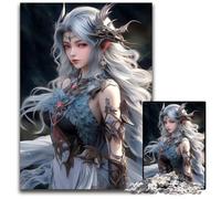 Fantasy Maiden WarriorJigsaws 1000 Pieces for Adults Wooden Jigsaw Puzzles Perfect for Family Fun Party Games Birthday Party Favors 1000 PCS(75x50cm)