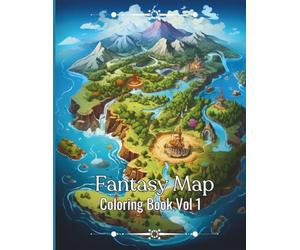 Fantasy Map Coloring Book