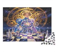 Fantasy Mechanical Clockwork Universe Jigsaw Puzzle for Adults 1000 Piece Jigsaw Puzzle Chessboard Scene Focus Relax Family Puzzle Game Home Decor Gift 38x26cm/1000pcs