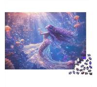 Fantasy Mermaid 1000 Piece Jigsaw Puzzle Paper for Adults Magical Underwater World Relaxation Focus Family Decor Gift 70x50cm/1000pcs