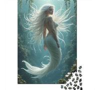 Fantasy Mermaid Jigsaw Puzzle for Adults 1000 Piece Jigsaw Puzzle Paper Underwater Magic Relaxation Focus Home Decor Gift 70x50cm/1000pcs