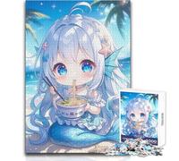 Fantasy Mermaid Ramen Hard Jigsaw Puzzle for Adults 1000 Pieces Educational Mind Challenge Game Unique Gift with Sentimental Value Size 38x52cm