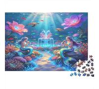 Fantasy Mermaid Underwater Magic Scene 1000 Piece Jigsaw Puzzle Jigsaw Puzzle for Adults Paper Puzzle Relaxation Family Interaction Home Decor Gift 52x38cm/1000pcs