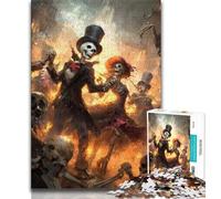 Fantasy Mexican Skeleton Couple 1000 Piece Jigsaw Puzzle for Adults And Teenagers,Decompressing Intellectual Educational Toy Great Gifts And Toys (38x26cm)