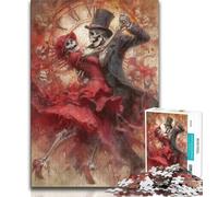 Fantasy Mexican Skeleton Couple Jigsaw Puzzles 1000 Pieces for Adults Teens,Stress Reliever Difficult Challenge Enhance Love between Couples (38x26cm)
