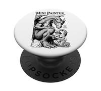 Fantasy Miniature Painter Dragon Funny Airbrush Painting RPG PopSockets Adhesive PopGrip