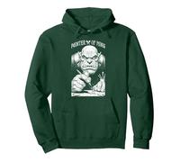 Fantasy Miniature Painter Of Minis Funny Orc Airbrush RPG Pullover Hoodie, Adult Unisex, Dark Green, XX-Large