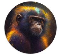 Fantasy Monkey 1000 Piece Puzzle 1000-Piece Round Jigsaw Puzzle Perfect for Family Fun on Christmas, Thanksgiving, Birthdays & Easter 67.5x67.5cm