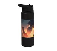 Fantasy Monsters with Medieval Knights Warriors Stainless Steel Insulated Water Bottle