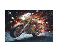 Fantasy Motorbike Puzzles 1000 Pieces Wooden Jigsaw Puzzle for Adults Brain Exercise Challenge Game Gift for Kids Children Jigsaws （75×50cm）