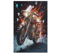 Fantasy Motorbike Wooden Puzzles Jigsaw Puzzle 1000 Pieces for Adults Creative Difficult Challenging Game （78×53cm）