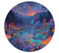 Fantasy Mountain Landscape 1000 Piece Jigsaw Puzzle Paper for Adults Lake Reflections Puzzle Game Relaxation Home Decor 1000pcs (67.5x67.5cm)