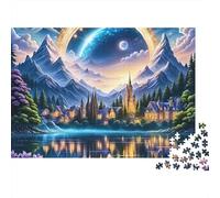 Fantasy Mountain Night Sky 1000 Piece Jigsaw Puzzle for Adults Paper Puzzle Game for Family Relaxation and Focus 52x38cm/1000pcs