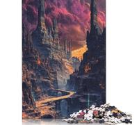 Fantasy Mountain Ruin Jigsaw Puzzles Puzzle for Adults Kids. 1000 Piece Great Gifts Challenge Toy Educational Games Home Decoration for Adults& Kids Age 14 Years Up 1000pcs (75x50cm)