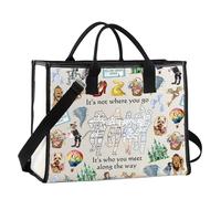 Fantasy Movie Inspired Gift It’s Not Where You Go It’s Who You Meet Tote Bag Fantasy Musical Lover Gift, Along the Way Lt, Multifunctional