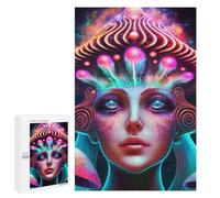 Fantasy Mushroom Crown Artwork Jigsaw Puzzle, 1000 PCS, Relaxing Activity for Adults, A Creative Way to Unwind after A Busy Day, for Family Fun