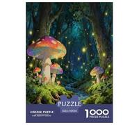 Fantasy Mushroom Forest 1000 Piece Jigsaw Puzzles Impossible Hard Challenge Modern Paisaje Educational Game Beautiful Decoration for Women Men 70x50cm/1000pcs