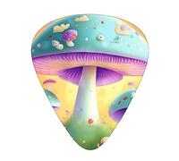 Fantasy Mushroom Guitar Picks, Premium Celluloid Picks For Enhanced Playability And Tone.
