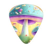 Fantasy Mushroom Guitar picks, thin, medium, heavy, 12 pieces, suitable for guitar, bass, electric guitar, ukulele, wear-resistant guitar picks,