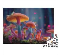 Fantasy Mushroom Scene 1000 Piece S Classic Jigsaw Puzzle Adults Kids Hard Difficult Challenging Decompression Wall Decor Gift Idea 52x38cm/1000pcs