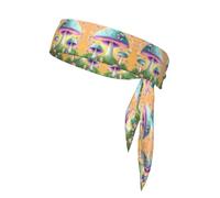 Fantasy Mushroom Sports Headscarf, Men and Ladies Dress Headwear, Fitness, Running, Yoga, Sweat -Absorbing Headband