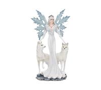 Fantasy & Mythology Aura Figurine Winter Fairy Wolf Ornament | Figurines - Resin